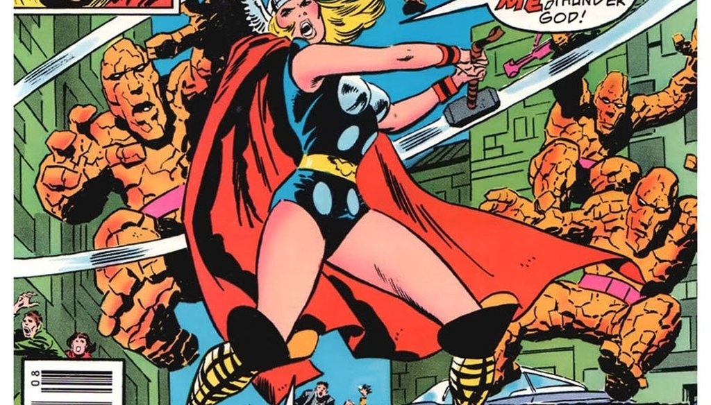 Thor's love interest, Jane Foster, wields the iconic hammer in a 1978 alternate storyline.