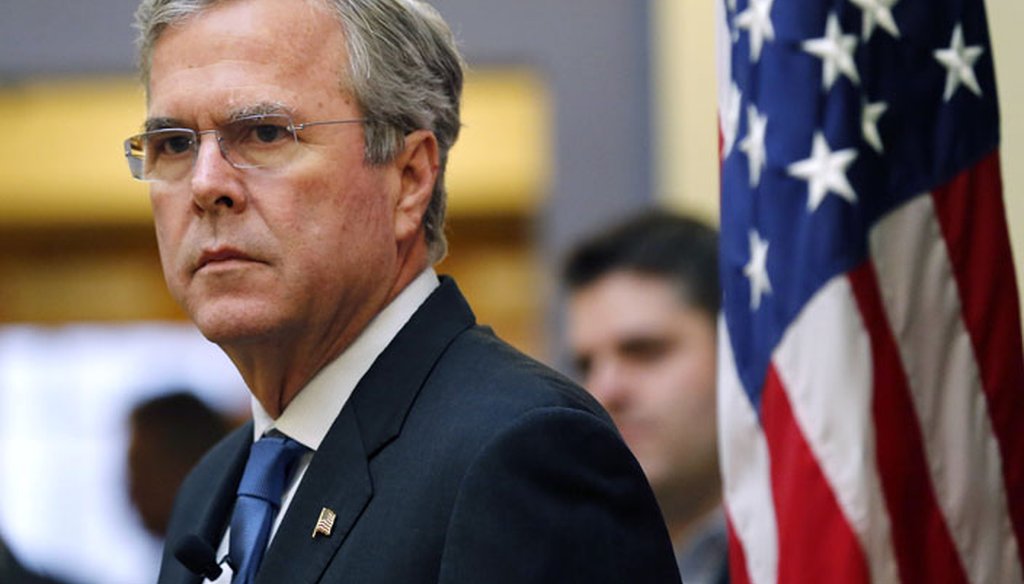 Former Florida Gov. Jeb Bush at a campaign stop in Manchester, N.H., on Dec. 8, 2015. (AP photo)