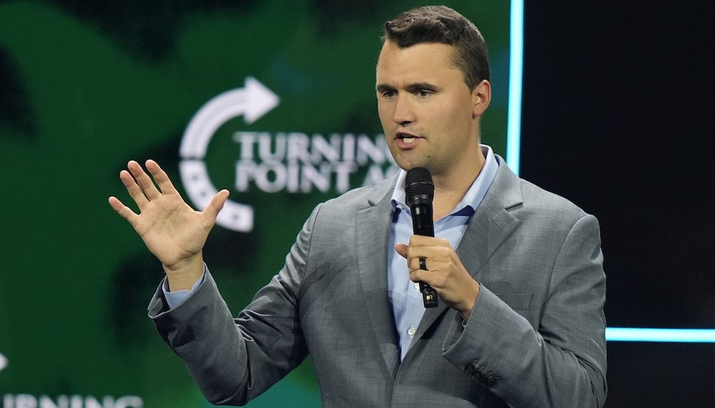 Turning Point USA Founder Charlie Kirk speaks July 26, 2024, at an event in West Palm Beach, Fla. (AP)