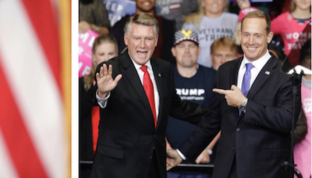 Kathy Manning, left, is challenging Republican incumbent Ted Budd in North Carolina's 13th Congressional District.