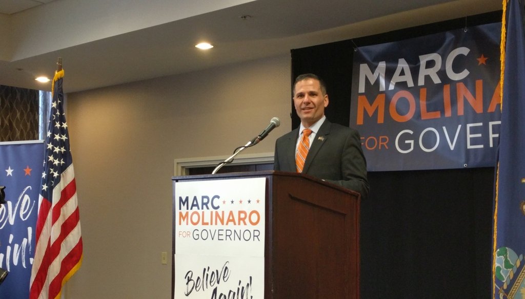 Dutchess County Executive Marcus Molinaro, a Republican candidate for governor, claimed New York residents have among the highest tax burdens in the country. (Photo: Dan Clark)