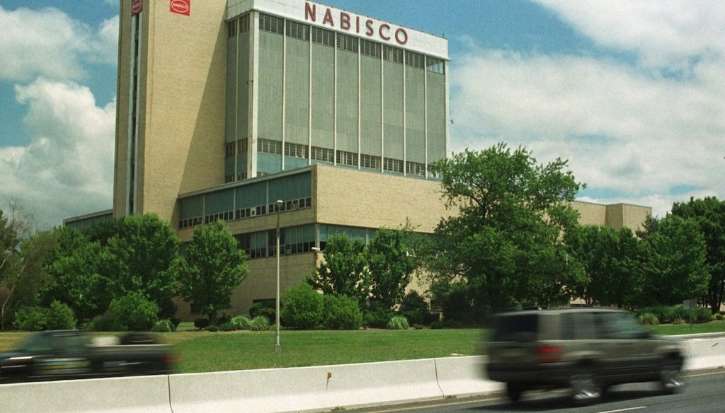 Mondelez International said Feb. 4, 2021, that it plans to close its Nabisco bakery in Fair Lawn, N.J., shown in this 1998 file photo. (AP)