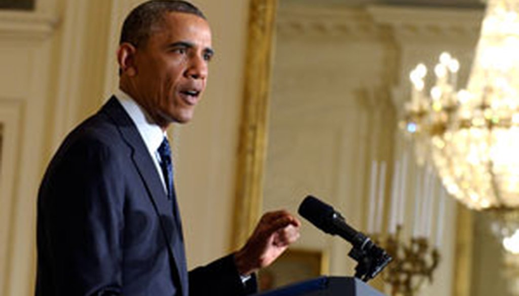  President Barack Obama speaks on the Internal Revenue Service's targeting of conservative groups for extra tax scrutiny on May 15, 2013. (AP)