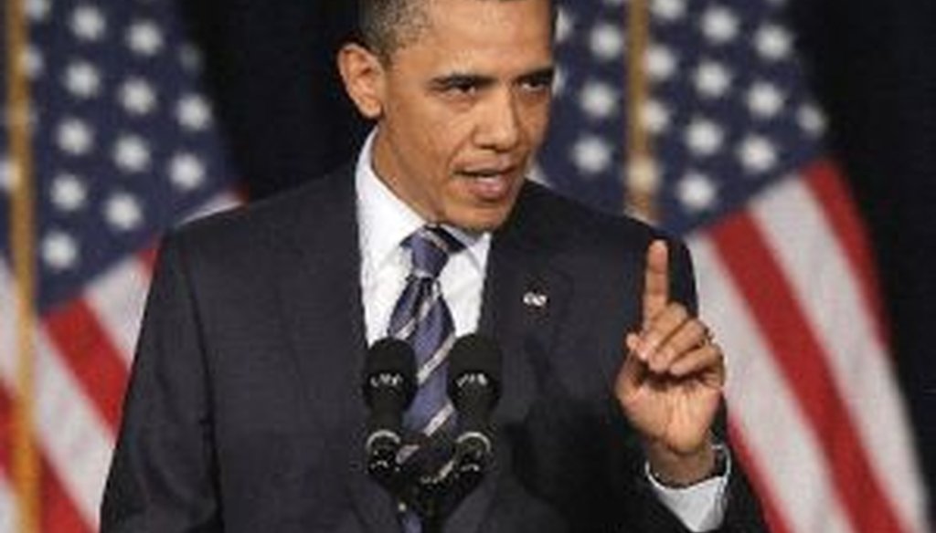 President Barack Obama outlines his fiscal policy during an address at George Washington University in Washington. 