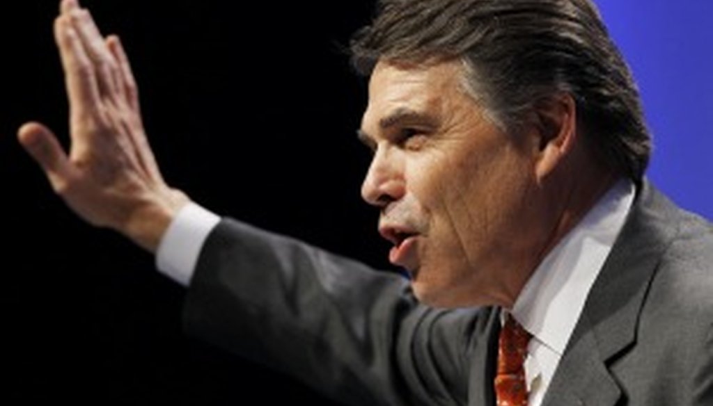 Gov. Rick Perry gets a Promise Kept from the Perry-O-Meter for signing eminent domain legislation on May 19.