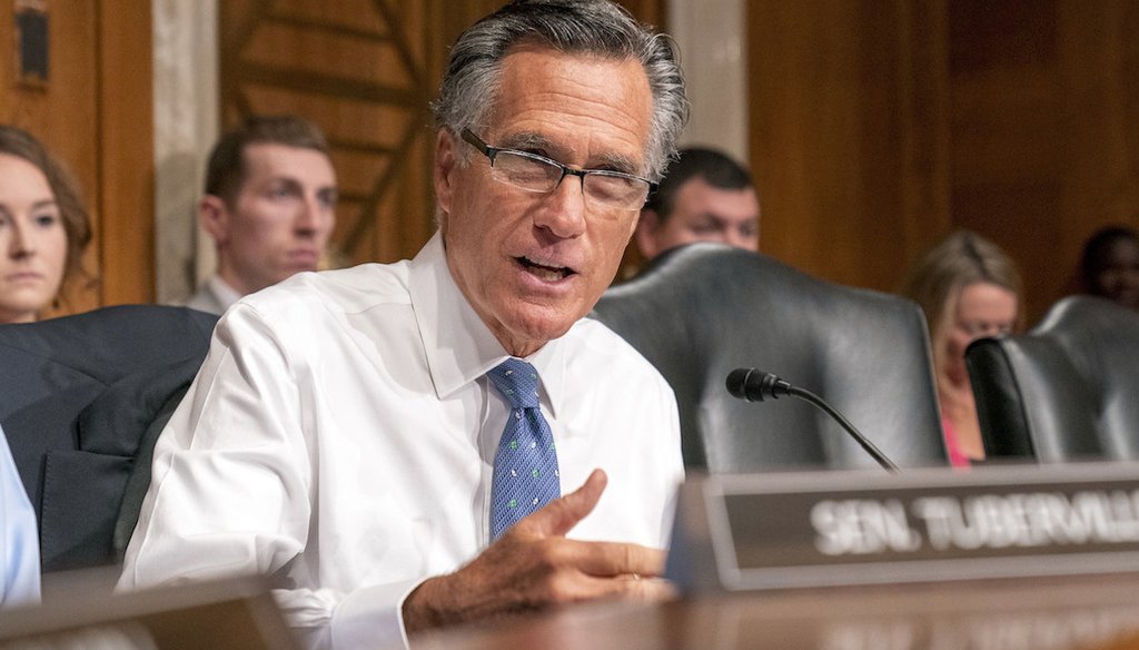 Sen. Mitt Romney, R-Utah, speaks during an April 20, 2023, Senate hearing in Washington, D.C. (AP)