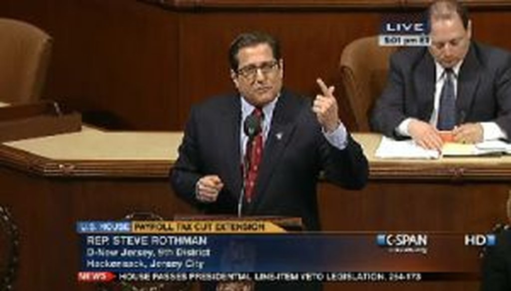 Congressman Steve Rothman claims Republicans voted to "end Medicare" during this Feb. 8 speech on the House floor.