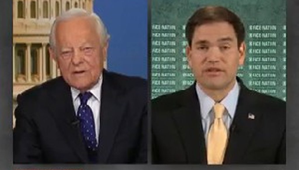 Sen. Marco Rubio, R-Fla., appeared on the Jan. 12, 2014, broadcast of "Face the Nation."