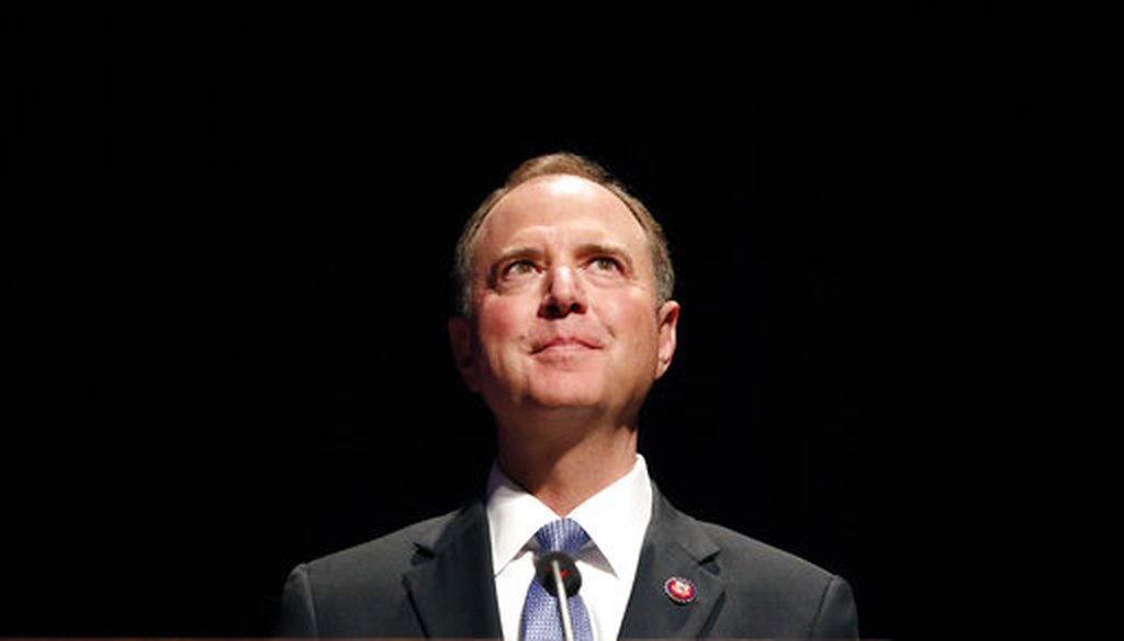 Rep. Adam Schiff gets set to speak at Northwestern University on Oct. 3, 2019, in Evanston, Ill. (AP/Arbogast)