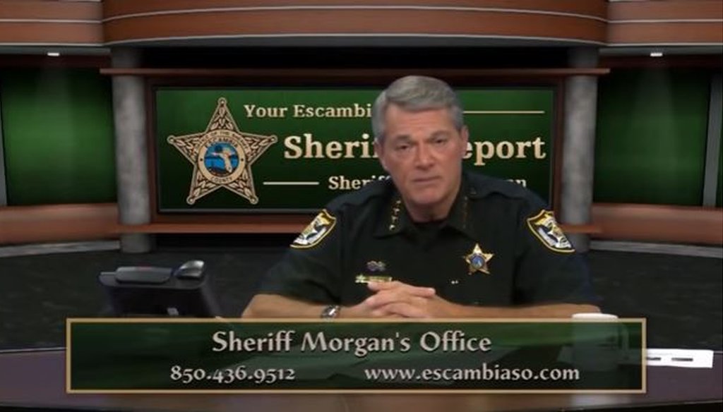 Escambia Sheriff David Morgan made some controversial statements about African-Americans in speeches.