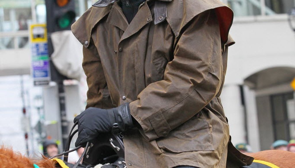 Sheriff David Clarke at the downtown Milwaukee St. Patricks day parade in 2013. MICHAEL SEARS/MSEARS@JOURNALSENTINEL.COM  