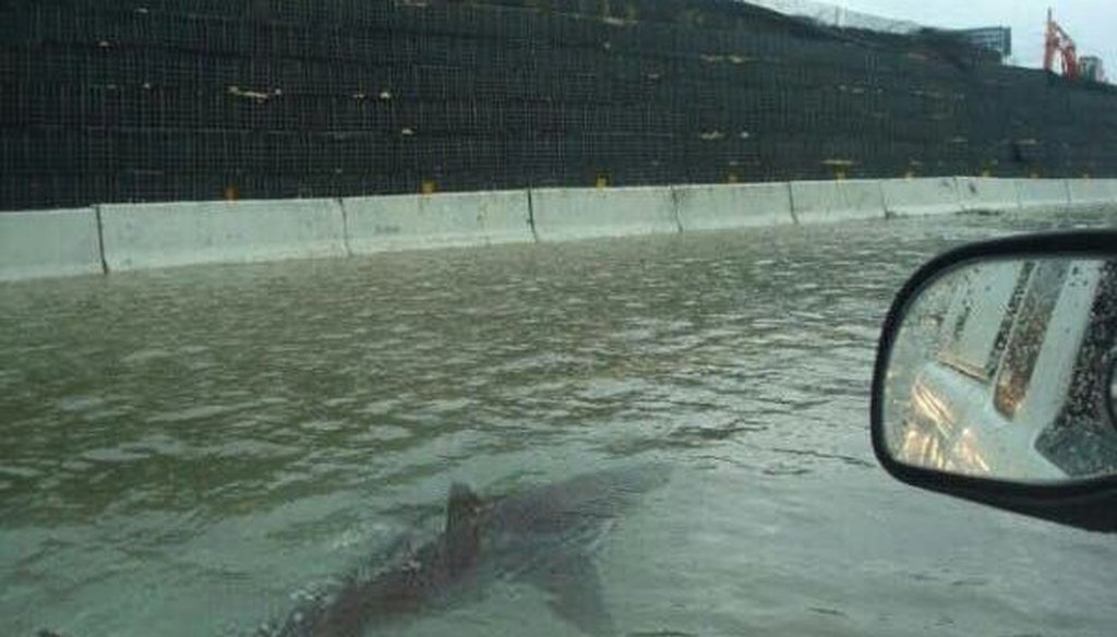 A faked photo allegedly from a flooded street in Houston has been used online since 2011.