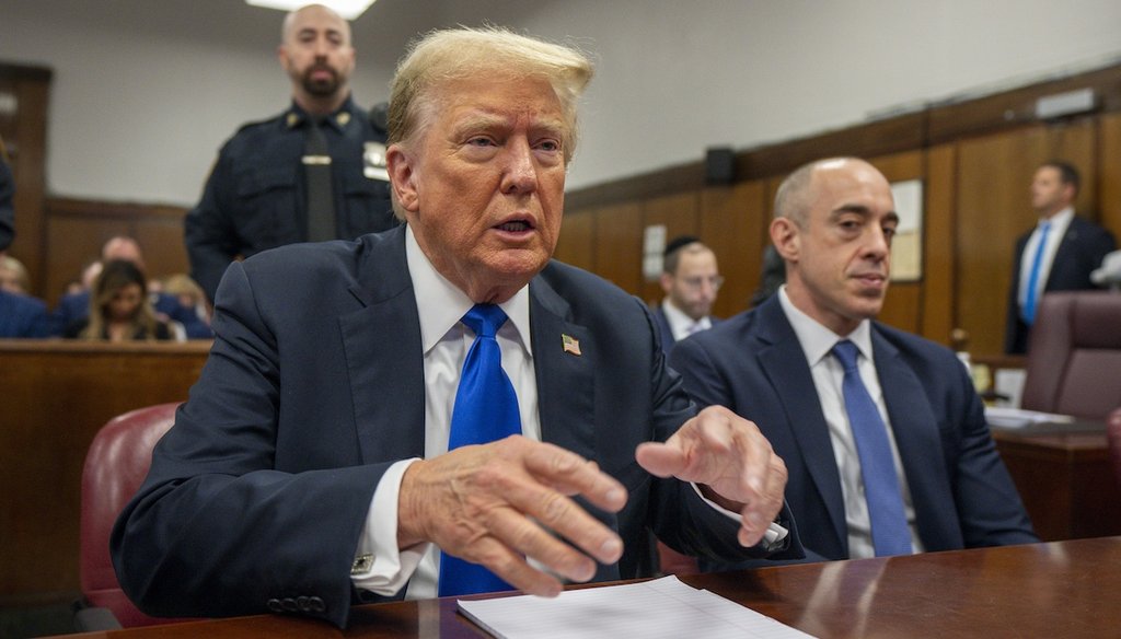 Former President Donald Trump appears at Manhattan criminal court May 30, 2024, during jury deliberations in his criminal hush money trial in New York. (AP)