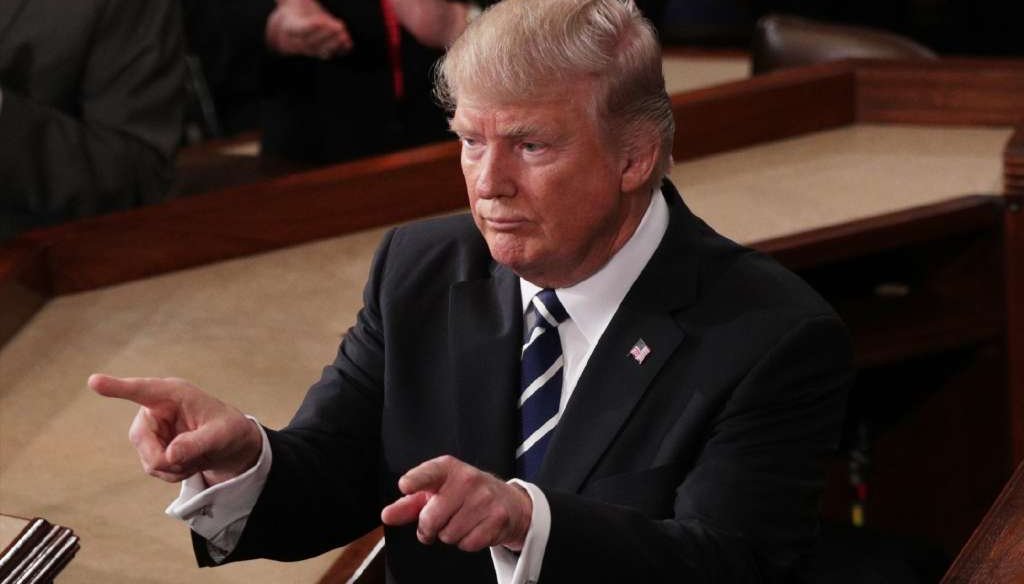 President Donald Trump addresses Congress for the first time on Feb. 28, 2017. (Getty Images)