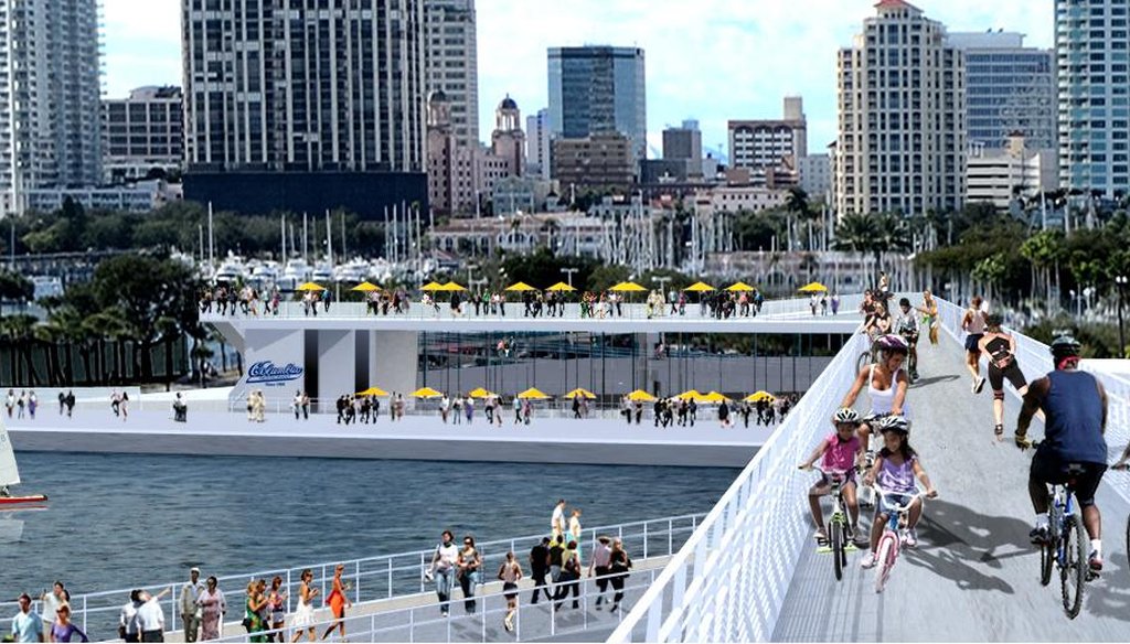 A design of the Columbia restaurant planned at the base of the new Pier.