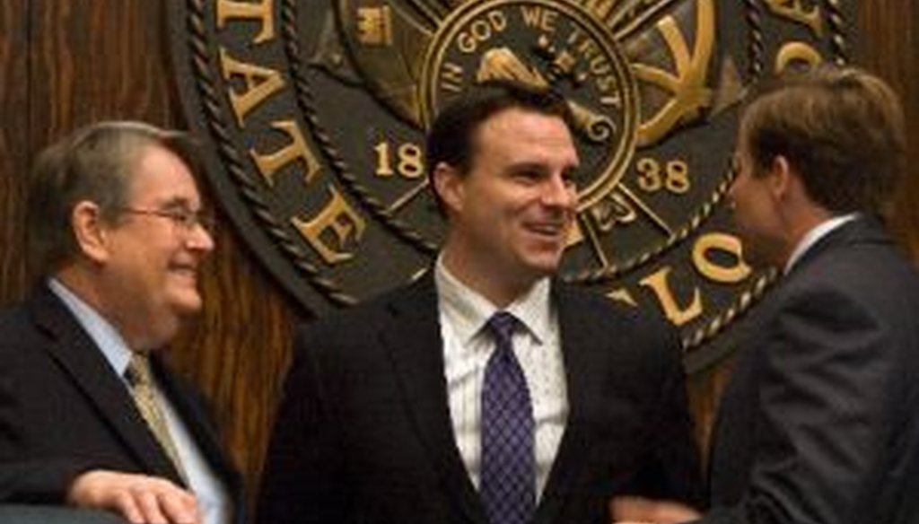 Was Will Weatherford, center, correct that we spend more on health care for the dying than education for the young? (Tampa Bay Times photo)